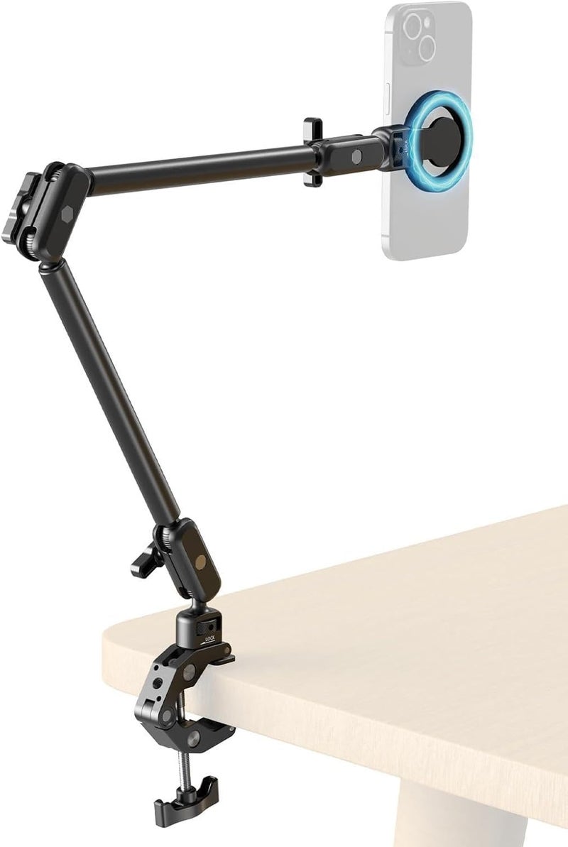 SMALLRIG Desktop Clamp Magic Arm Kit for MagSafe for iPhone, 67cm Two-Stage Adjustable Flexible Arm with Secure Grip for Smartphone, Webcam, Action Cameras - 5626 - Image 1